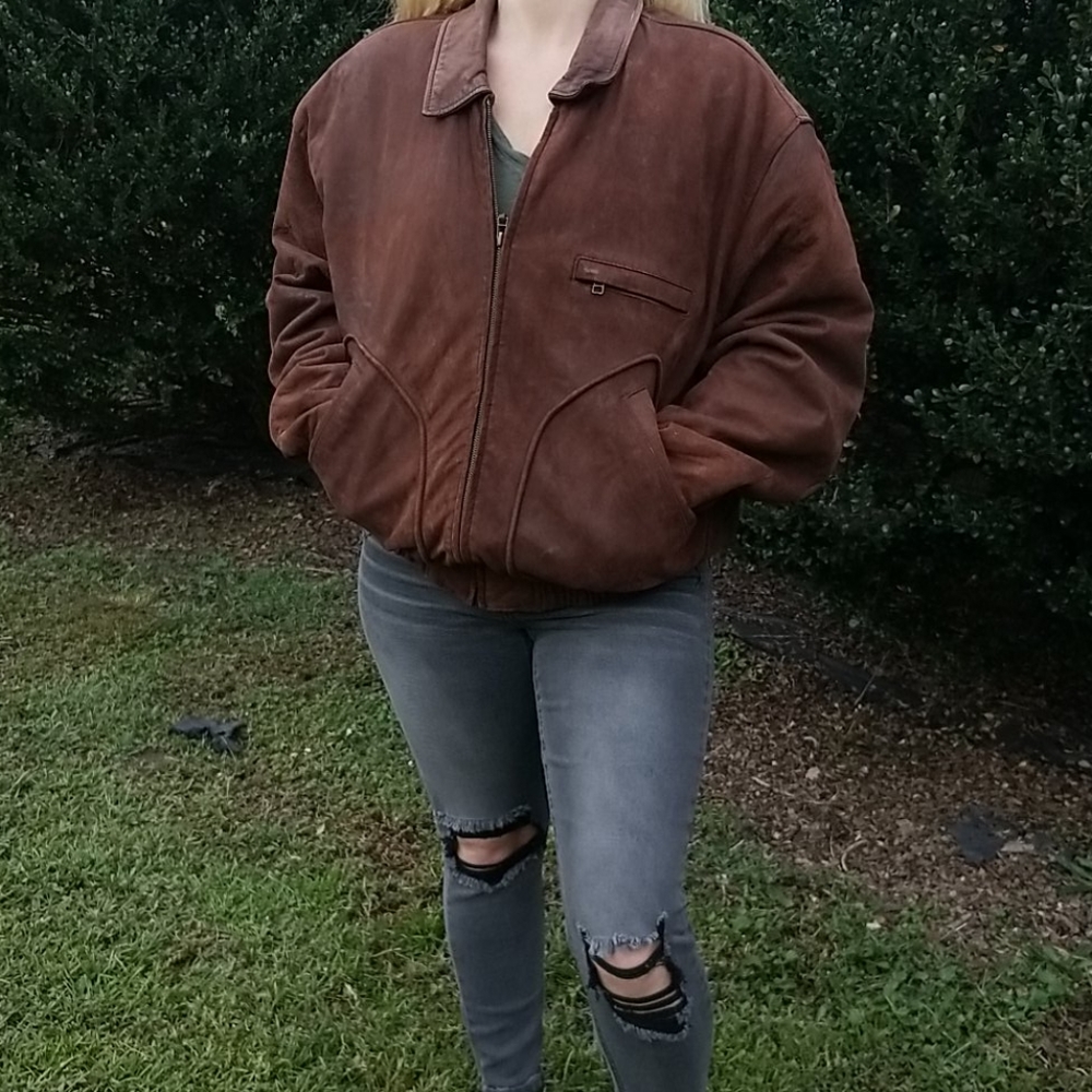VINTAGE Banana Republic Leather Coat - Picture 6 of 15